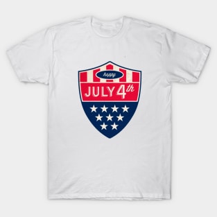 Patriotic Shield - USA - Happy 4th of july T-Shirt